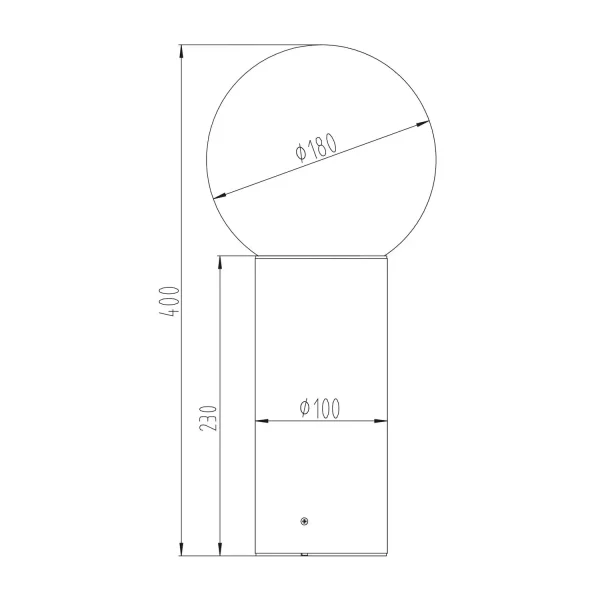 BALIZA EXTERIOR E27 ALUMÍNIO ANTRACITE IP44 40CM LAUREL