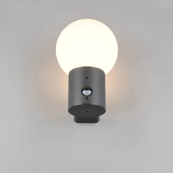 APLIQUE EXTERIOR E27 COM SENSOR ALUMÍNIO ANTRACITE IP44 LAUREL