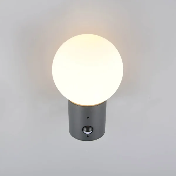 APLIQUE EXTERIOR E27 COM SENSOR ALUMÍNIO ANTRACITE IP44 LAUREL
