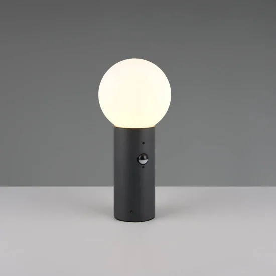 BALIZA EXTERIOR E27 COM SENSOR ALUMÍNIO ANTRACITE IP44 40CM LAUREL