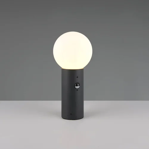 BALIZA EXTERIOR E27 COM SENSOR ALUMÍNIO ANTRACITE IP44 40CM LAUREL