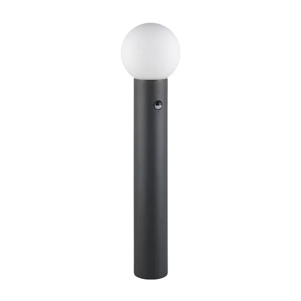 BALIZA EXTERIOR E27 COM SENSOR ALUMÍNIO ANTRACITE IP44 80CM LAUREL
