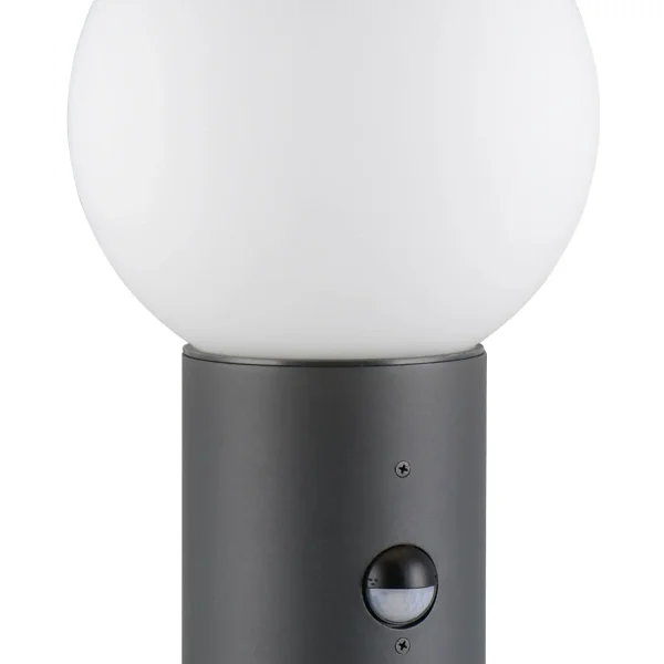 BALIZA EXTERIOR E27 COM SENSOR ALUMÍNIO ANTRACITE IP44 80CM LAUREL
