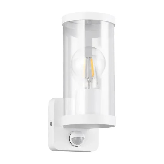 APLIQUE EXTERIOR E27 COM SENSOR ALUMÍNIO BRANCO IP44 DANDELION 2