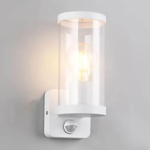 APLIQUE EXTERIOR E27 COM SENSOR ALUMÍNIO BRANCO IP44 DANDELION
