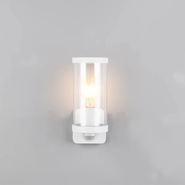 APLIQUE EXTERIOR E27 COM SENSOR ALUMÍNIO BRANCO IP44 DANDELION