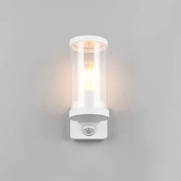 APLIQUE EXTERIOR E27 COM SENSOR ALUMÍNIO BRANCO IP44 DANDELION