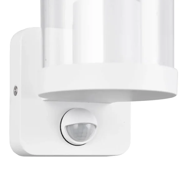 APLIQUE EXTERIOR E27 COM SENSOR ALUMÍNIO BRANCO IP44 DANDELION