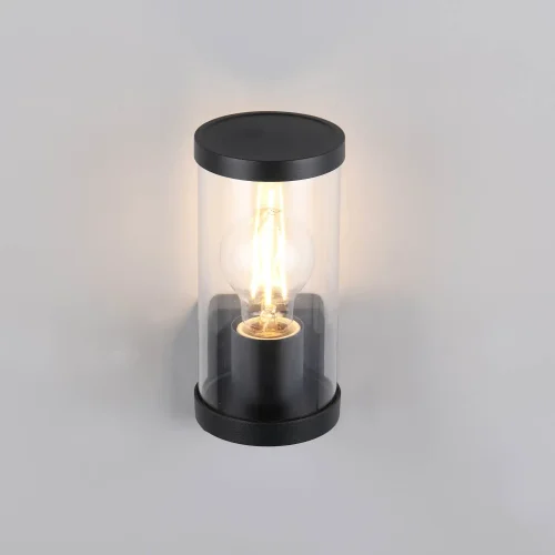 APLIQUE EXTERIOR E27 COM SENSOR ALUMÍNIO PRETO IP44 DANDELION