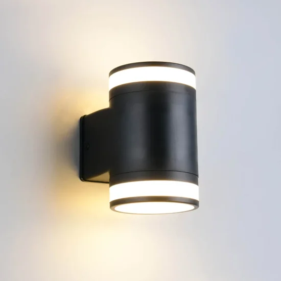 APLIQUE EXTERIOR 2 LUZES GX53 2x10W 4000K IP44 PRETO CELANDINE