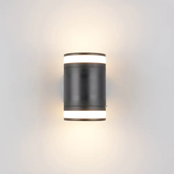 APLIQUE EXTERIOR 2 LUZES GX53 2x10W 4000K IP44 PRETO CELANDINE