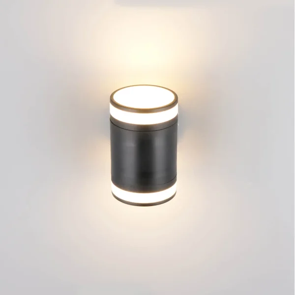 APLIQUE EXTERIOR 2 LUZES GX53 2x10W 4000K IP44 PRETO CELANDINE