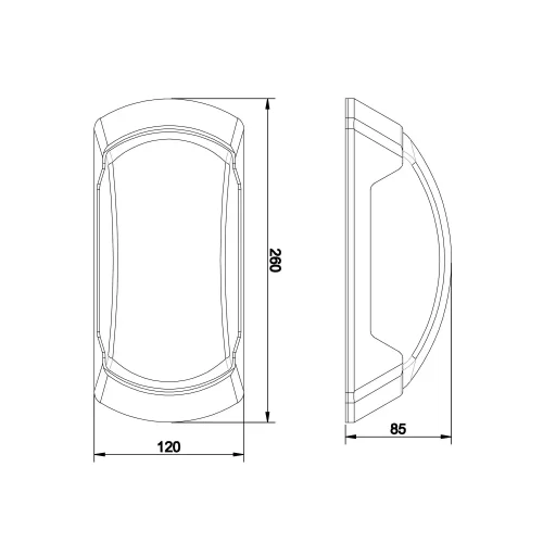 APLIQUE EXTERIOR E27 IP65 PRETO CEDRO
