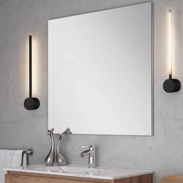 CANDEEIRO DE PAREDE PARA CASA DE BANHO LED 10W CCT COM ROTAÇÃO PRETO IP44