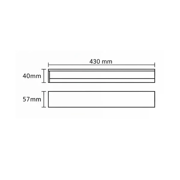 APLIQUE DE PAREDE CASA DE BANHO LED 10W CCT BRANCO IP44 43 CM