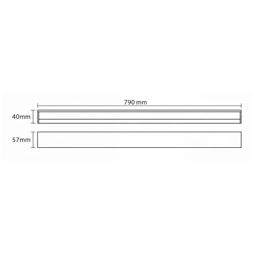 APLIQUE DE PAREDE CASA DE BANHO LED 20W CCT PRETO IP44 79 CM