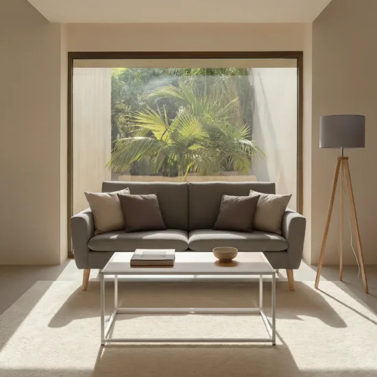 SOFÁ 3 LUGARES COR CINZA OASIS 2