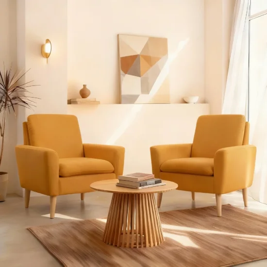 SOFÁ DE 1 LUGAR COR AMARELO OASIS 2