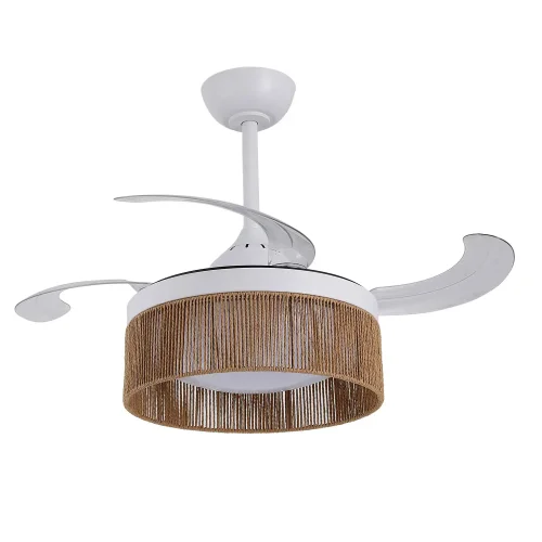 VENTILADOR DE TETO DC LED 38W CORDA NATURAL AIRELLE