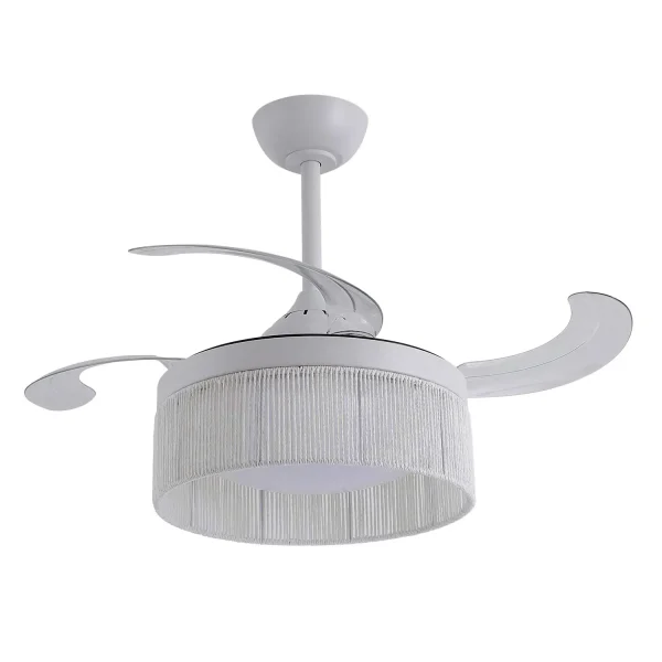 VENTILADOR DE TETO DC LED 38W CORDA BRANCA AIRELLE