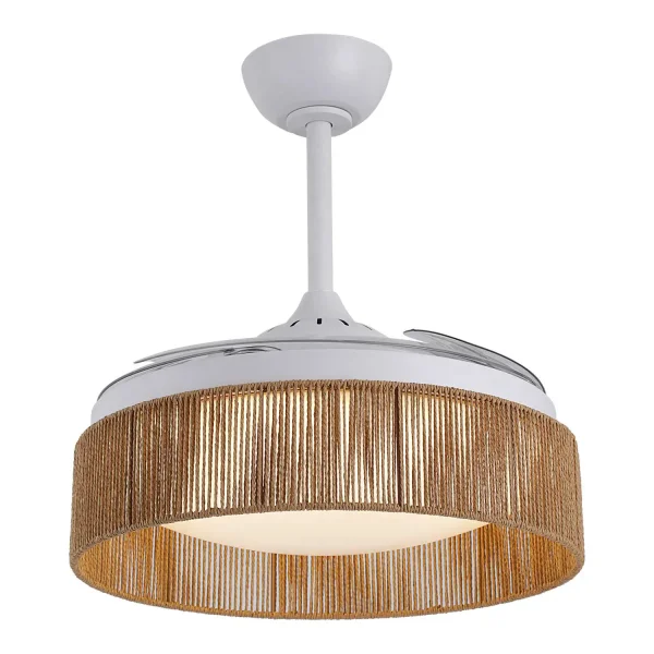 VENTOINHA DE TETO DC LED 58W CORDA NATURAL AIRELLE