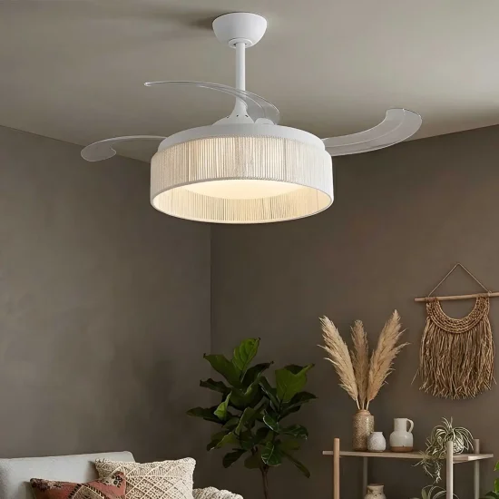 VENTILADOR DE TETO DC LED 58W CORDA BRANCA AIRELLE
