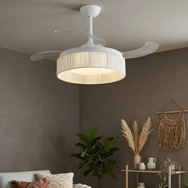 VENTILADOR DE TETO DC LED 58W CORDA BRANCA AIRELLE