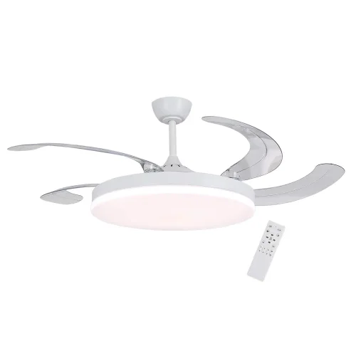 VENTOINHA DE TETO DC LED 95W 5 PÁS DOBRÁVEIS BRANCO SOLARA