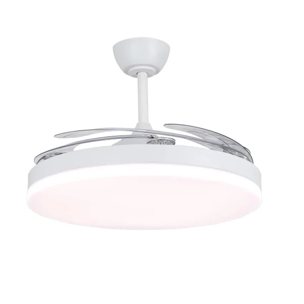 VENTOINHA DE TETO DC LED 95W 5 PÁS DOBRÁVEIS BRANCO SOLARA