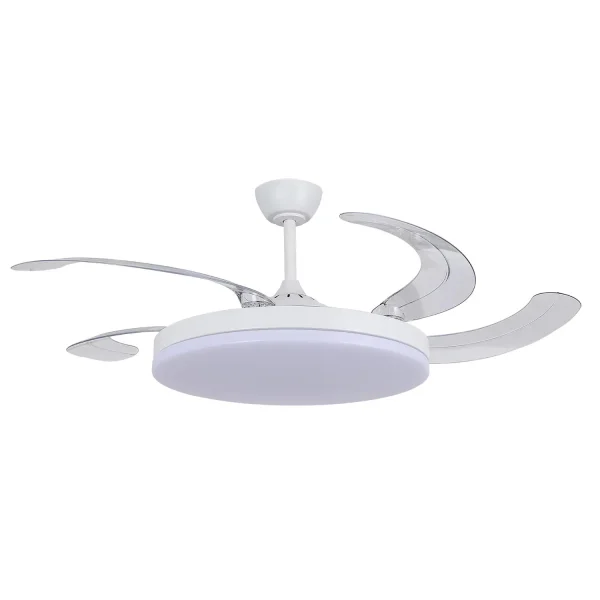 VENTOINHA DE TETO DC LED 95W 5 PÁS DOBRÁVEIS BRANCO SOLARA