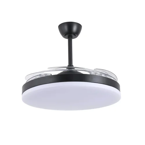 VENTOINHA DE TETO DC LED 95W 5 PÁS DOBRÁVEIS PRETO SOLARA