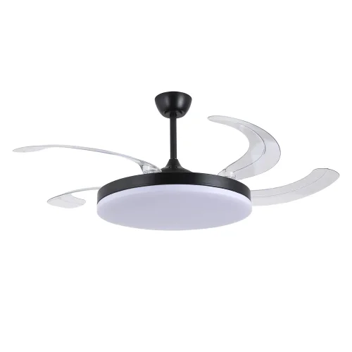 VENTOINHA DE TETO DC LED 95W 5 PÁS DOBRÁVEIS PRETO SOLARA