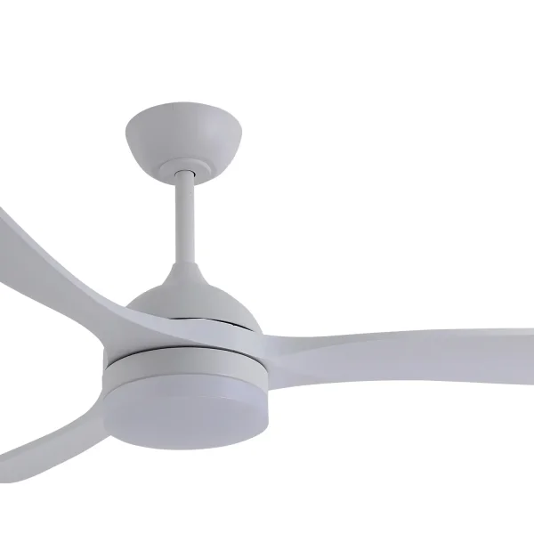 VENTILADOR DE TETO DC LED 20W PÁS EM MADEIRA BRANCO LUMINOR