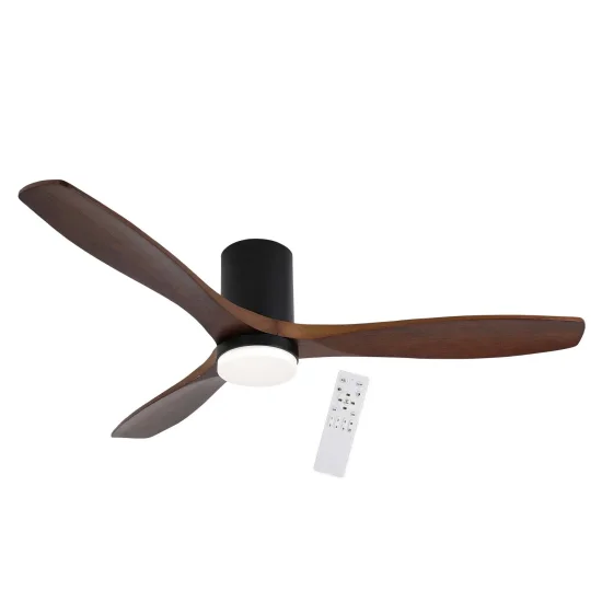 VENTOINHA DE TETO DC LED 18W 3 PÁS EM MADEIRA COR MOGNO EKBERG 2