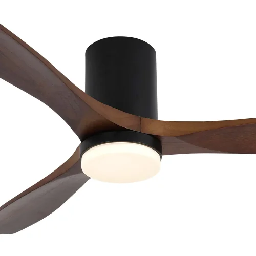 VENTOINHA DE TETO DC LED 18W 3 PÁS EM MADEIRA COR MOGNO EKBERG
