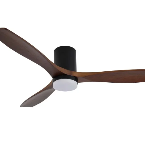 VENTOINHA DE TETO DC LED 18W 3 PÁS EM MADEIRA COR MOGNO EKBERG