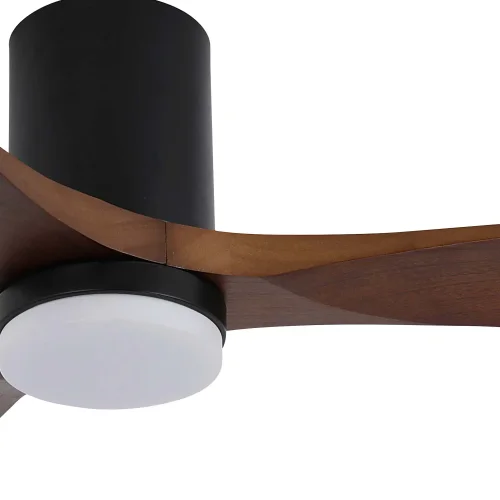 VENTOINHA DE TETO DC LED 18W 3 PÁS EM MADEIRA COR MOGNO EKBERG