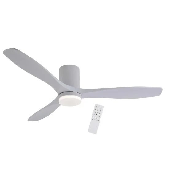 VENTOINHA DE TETO DC LED 18W 3 PÁS EM MADEIRA BRANCA EKBERG 2