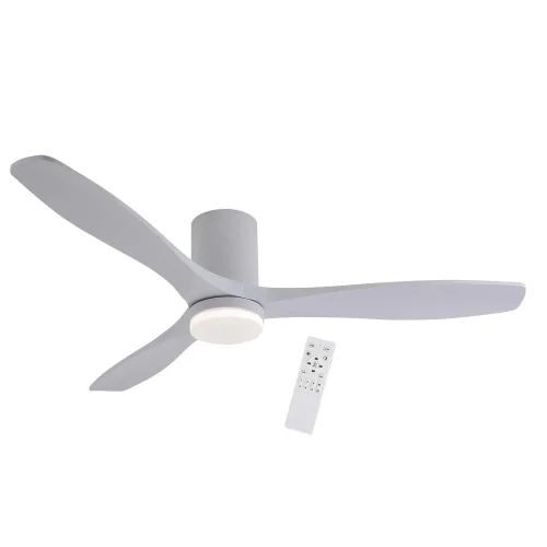 VENTOINHA DE TETO DC LED 18W 3 PÁS EM MADEIRA BRANCA EKBERG