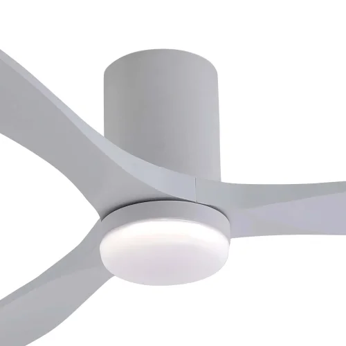 VENTOINHA DE TETO DC LED 18W 3 PÁS EM MADEIRA BRANCA EKBERG