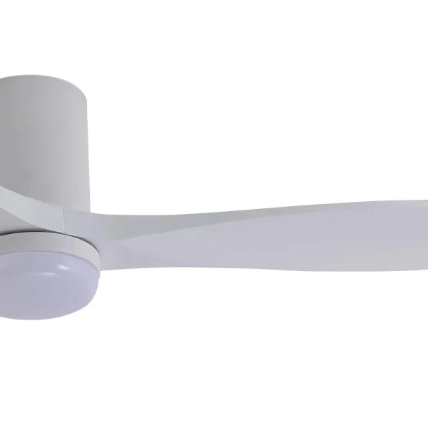 VENTOINHA DE TETO DC LED 18W 3 PÁS EM MADEIRA BRANCA EKBERG