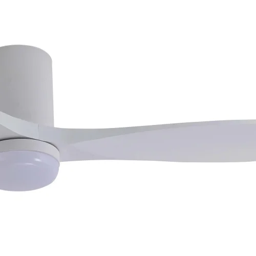 VENTOINHA DE TETO DC LED 18W 3 PÁS EM MADEIRA BRANCA EKBERG