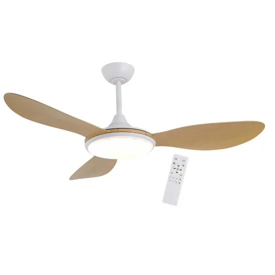 VENTOINHA DE TETO DC LED 24W 3 PÁS COR MADEIRA KONA 2