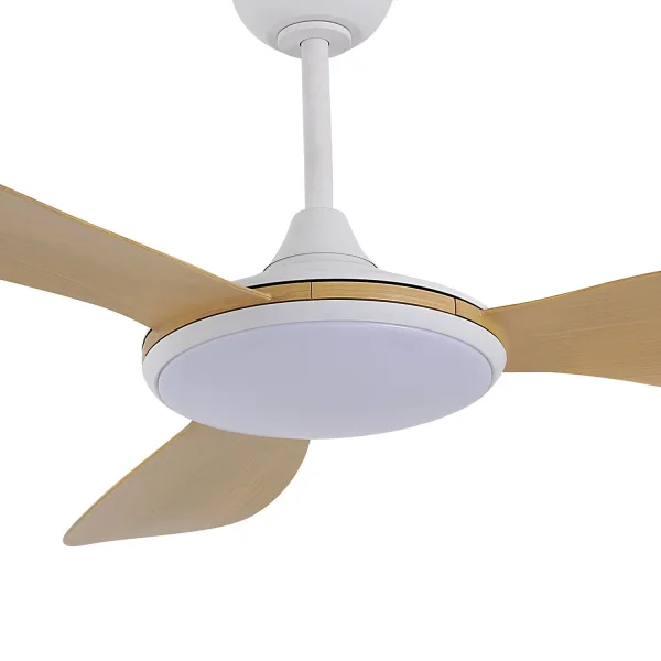 VENTOINHA DE TETO DC LED 24W 3 PÁS COR MADEIRA KONA