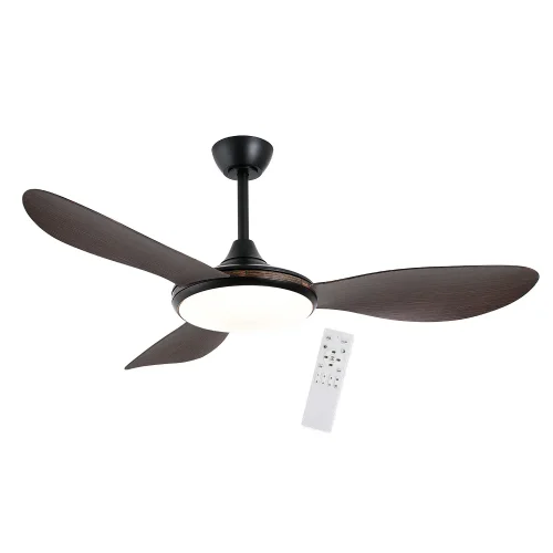 VENTILADOR DE TETO DC LED 24W 3 PÁS COR MADEIRA NOGUEIRA KONA