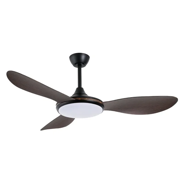 VENTILADOR DE TETO DC LED 24W 3 PÁS COR MADEIRA NOGUEIRA KONA