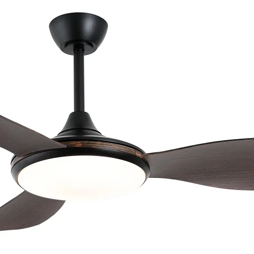 VENTILADOR DE TETO DC LED 24W 3 PÁS COR MADEIRA NOGUEIRA KONA