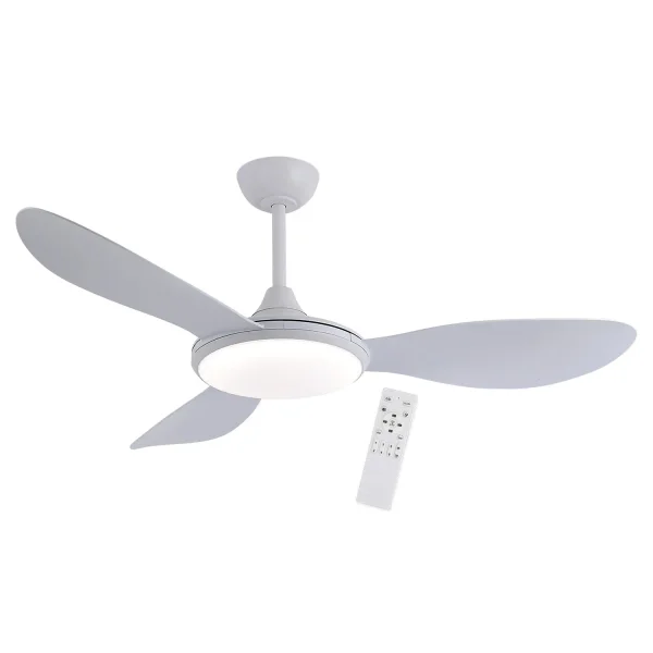 VENTILADOR DE TETO DC LED 24W 3 PÁS BRANCO KONA