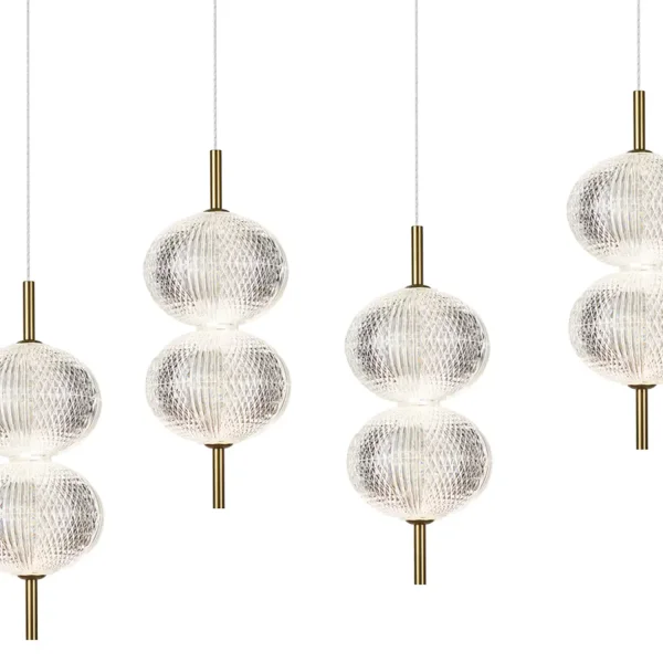 CANDEEIRO DE TETO LED 4 LUZES 24W REGULÁVEL AMBARINA
