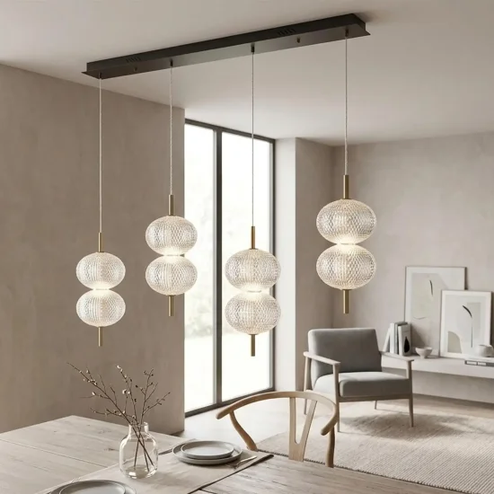CANDEEIRO DE TETO LED 4 LUZES 24W REGULÁVEL AMBARINA